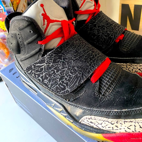 ๐ฅ Nike Air Jordan Son Of Mars Mid Low Bred Black Athletic Suede SZ 10!!!!! ๐ฑ - Picture 7 of 16